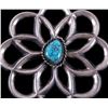 Image 2 : Navajo Sand Cast Turquoise & Silver Pendant