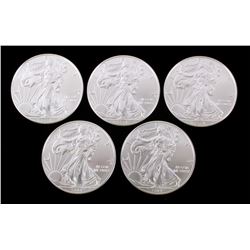 2014 Silver Liberty Eagle 1 Ounce Coins (5)
