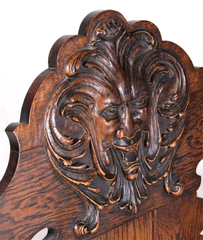 Man of the North Wind Carved Chair 19th Century