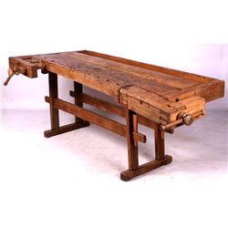 Antique Wooden Carpenter's Workbench