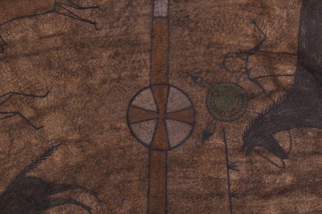 Mandan-Arikara Painted Buffalo Robe circa 1900