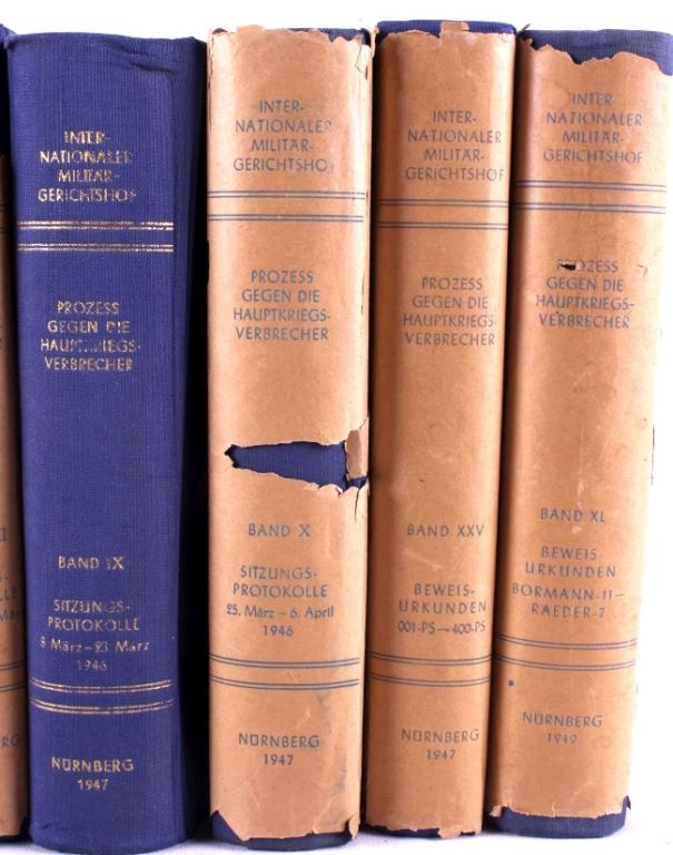 WWII Nuremberg Trials Transcript Books