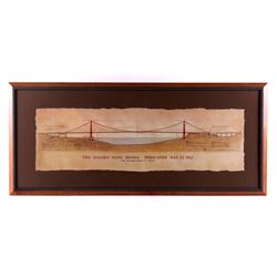 Framed Golden Gate Bridge Architectural Print