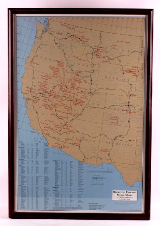 Precious Metals Mining Map of the Western U.S.