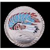 Image 7 : Inlaid Chip Turquoise & Coral SSI .88 Belt Buckle
