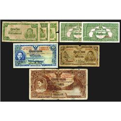 Government of Siam, 1934 & 1936 Issues and Japanese Intervention, 1942-44 ND Banknote Assortment.