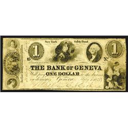 Bank of Geneva,Ê$1, July 1, 1843.