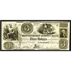 Montgomery County Bank, $3, Feb. 22, 1845.