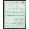 Image 1 : Mosquito Land Grants Certificate of Award Signed by Captain Edward Pim. 1868.