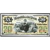 Image 1 : Republic del Peru June 30, 1879 Bank Note Specimen.