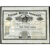 Image 1 : Union Mining Co., 1865 Stock Certificate.