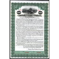 Cateret Ferry Co., 1916 Specimen Bond.