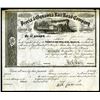 Image 1 : Peoria & Oquawka Rail Road Co., 1855 Issued Stock Certificate.