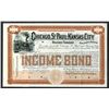 Image 1 : Chicago, St.Paul and Kansas City Railway Co., 1887 Specimen Income Bond.