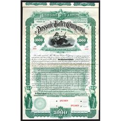Passaic Water Co. 1887 Specimen Bond.