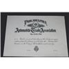 Image 1 : Philadelphia Automobile Trade Ass., Membership Certificate Proof.