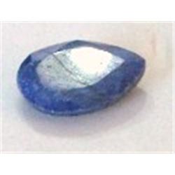 7.05 CARAT BLUE SAPPHIRE *RARE HUGE* GEMSTONE TEAR DROP CUT AND FACETED GEM!! GEM CAME OUT OF SAFE!!