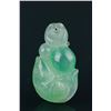 Image 3 : Fine Chinese Icy Jadeite Fish & Pearls Pendant