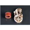 Image 2 : Set of Two Chinese Jade Carved Pendant & Ring