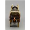 Image 2 : Robust Chinese Green Jade Censer w Ring Handles