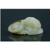 Image 1 : Fine Chinese White Jade Carved Recumbent Dog