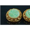 Image 2 : Chinese Jadeite Earring on Filigree Silver