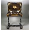 Image 3 : Chinoiserie Lacquer Sewing Table Ivory Pieces