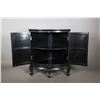 Image 2 : Black Lacquer Corner Cabinet Inlaid Hardstone