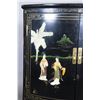 Image 5 : Black Lacquer Corner Cabinet Inlaid Hardstone