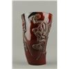 Image 2 : Lustrous Chinese Horn Cup Carved Sage & Pine Trees