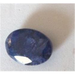 13.75 CARAT BLUE SAPPHIRE *RARE HUGE* OVAL CUT AND FACETED GEMSTONE!! GEMSTONE CAME OUT OF SAFE!!