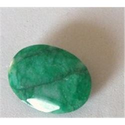 13.50 CARAT EMERALD *RARE HUGE* OVAL CUT AND FACETED GEMSTONE!! GEMSTONE CAME OUT OF SAFE!!