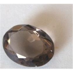 19.50 CARAT SMOKEY TOPAZ *RARE HUGE* OVAL CUT AND FACETED GEMSTONE!! GEMSTONE CAME OUT OF SAFE!!