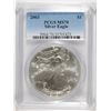 Image 1 : 2003 AMERICAN SILVER EAGLE, PCGS MS-70! PERFECT!