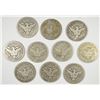 Image 2 : (10) BARBER HALF DOLLARS (08-D, 08-S, 09-O, 09-S, 10, 11, 11-D, 11-S, 12, 12-D)