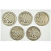 Image 2 : (5) 1917 WALKING LIBERTY HALF DOLLARS