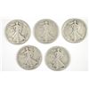 Image 1 : (5) 1917-S REV WALKING LIBERTY HALF DOLLARS