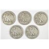 Image 2 : (5) 1917-S REV WALKING LIBERTY HALF DOLLARS