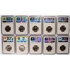 Image 2 : LOT OF ( 10 ) 1967 SMS WASHINGTON QUARTERS, NGC MS-66