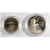 Image 2 : 1995 CIVIL WAR Pf. HALF DOLLAR & 1996 SMITHSONIAN Pf. SILVER DOLLAR BOXES/CERTS