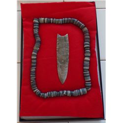 Early Trade Beads & Clovis Flint Spearhead