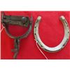 Image 1 : Antique Single Silver Horseshoe w/Mexican Spur