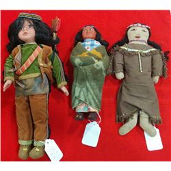 Collection of Three Indian Dolls