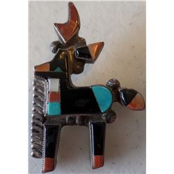 Sterling Silver Zuni Deer Pin