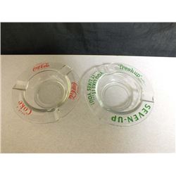 Vintage Soda pop advertising ashtrays