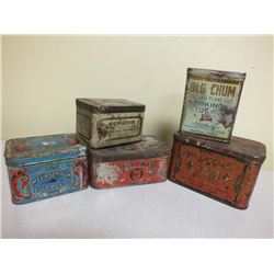 Tobacco tin lot of 5