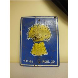 Vintage Wood Saskatchewan Road Sign