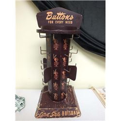 Antique store diplay BUTTON RACK