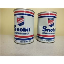 Leman's vintage Snowmobile oil cans