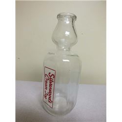 Silver Wood's Cream Top Milk Bottle